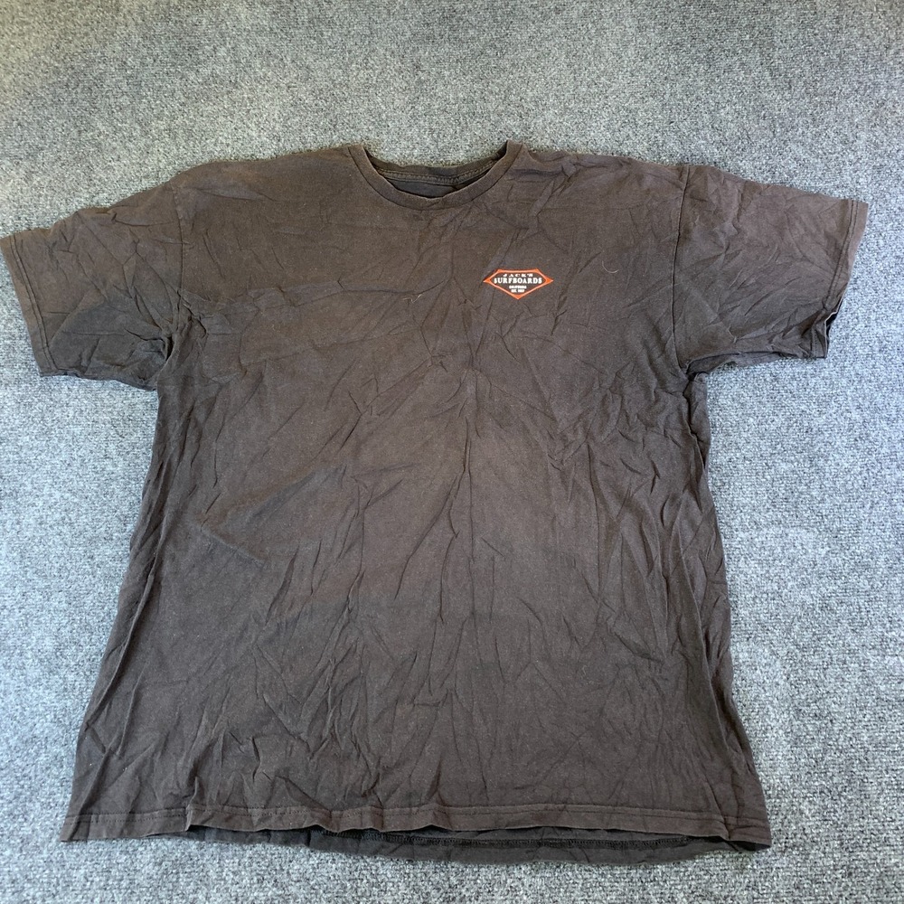 Jack's Surfboards California T Shirt Mens 2XL Black Graphic Print Read